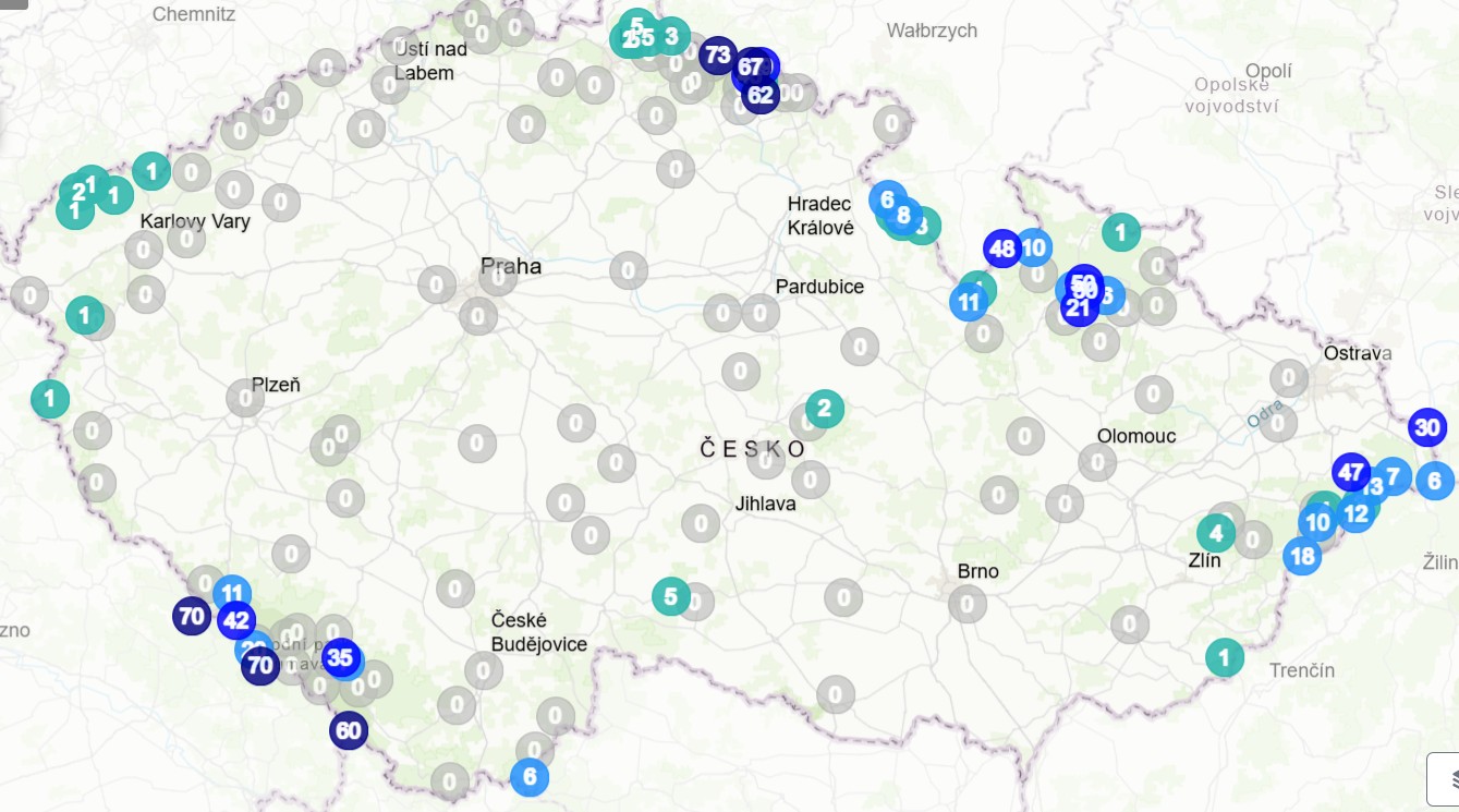 množství sněhu v neděli 29. března