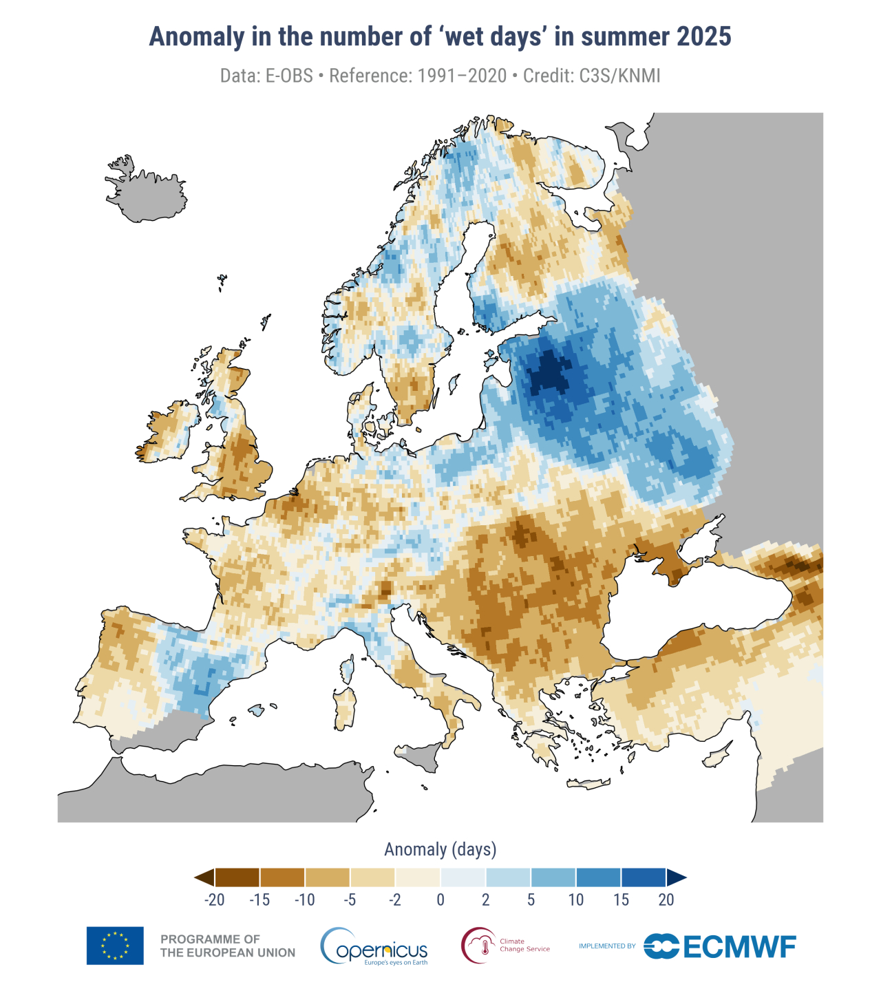 Wet day anomaly 2025