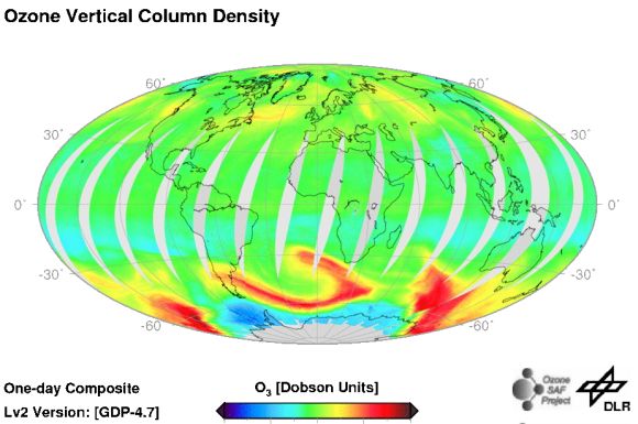 Ozonová díra je letos nadprůměrně velká